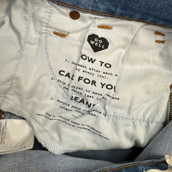 Madewell 8" Skinny Mid Rise Jeans Womens Size 26 Tall Light Wash - Picture 7 of 16